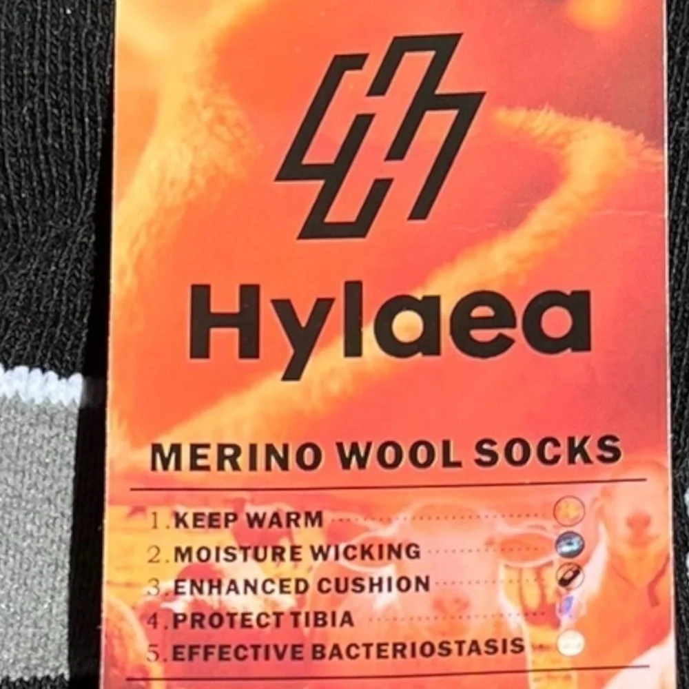 🌻NEW Hylaea Cushioned Moisture Wicking Merino Wool Socks Unisex Women L/ Men M